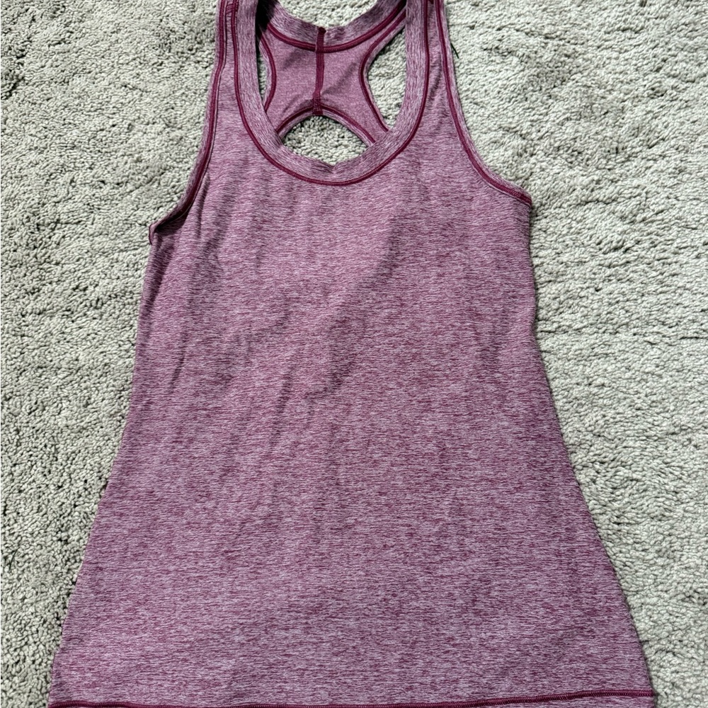 Athleta Heathered Maroon Tank Top